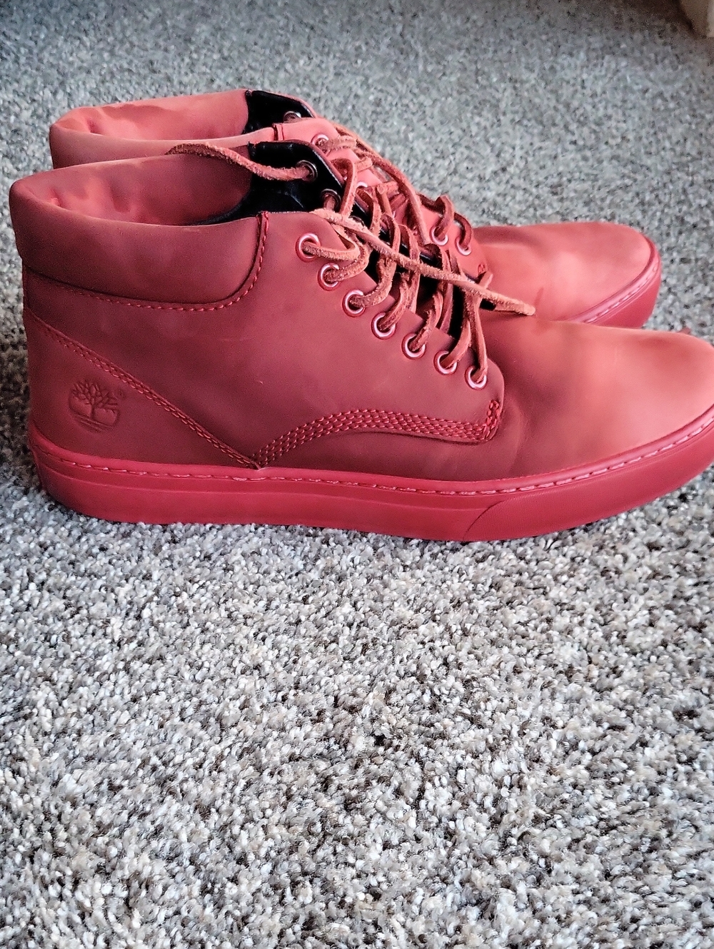 Timberland Men's Red Leather Chukka Boots